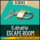 Science Escape Room Template for Any Science Content Middl