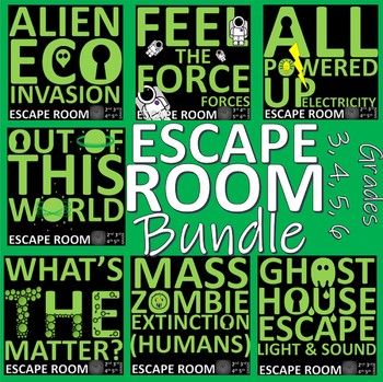 Preview of Science Escape Rooms - 7 sessions, each lasting two hours, print and go!