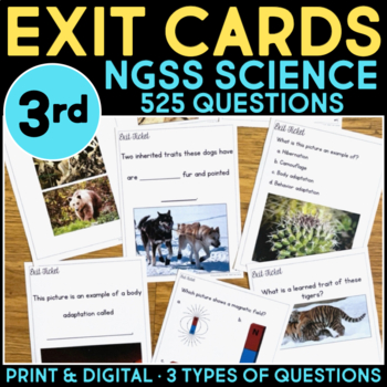 Preview of Science Exit Slips for 3rd Grade Next Generation Science Standards