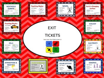 Preview of Science Exit Tickets