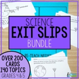 Science Exit Tickets Bundle | 4th, 5th, 6th Grade | Exit Slips