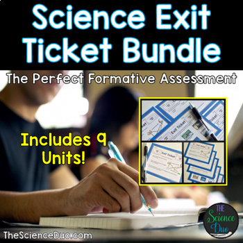 Preview of Science Exit Tickets (Exit Slips) Bundle