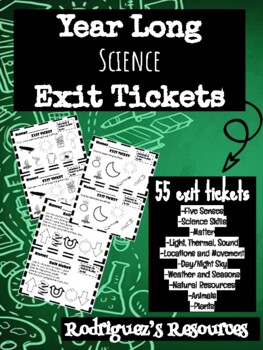 Preview of Science Exit Tickets - Year Long