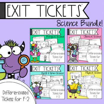 Preview of Science Exit Tickets for F-2 | The BUNDLE | Australian Curriculum Assessment
