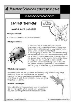 Science Experiment Bundle - Living and Non-Living Things by Monster