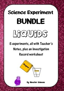 Preview of Science Experiment Bundle - Liquids