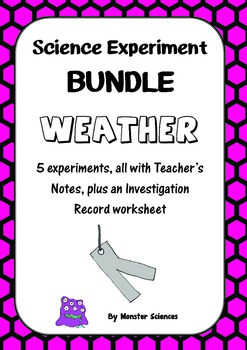 Preview of Science Experiment Bundle - Weather