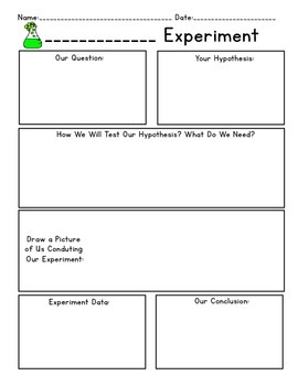 Preview of Science Experiment Data Worksheets - 5 Options