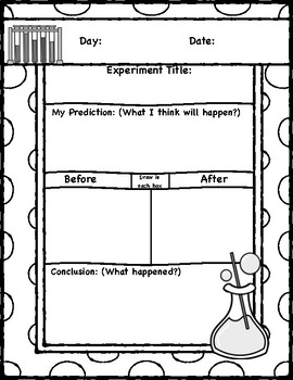 science experiment journal template