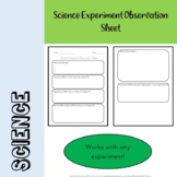 Science Experiment Observation Sheet