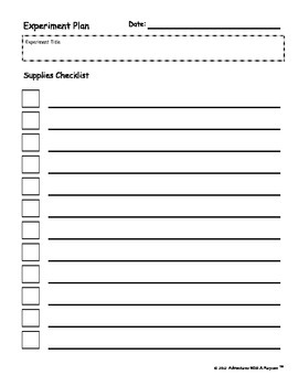 Science Experiment Planning and Observation Worksheets | TpT