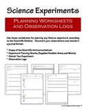 Science Experiment Planning and Observation Worksheets