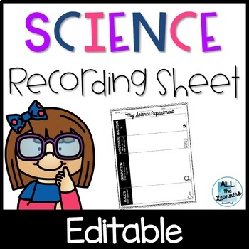 Preview of Science Experiment Recording Sheets {Scientific Method} Distance Learning