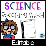 Science Experiment Recording Sheets {Scientific Method} Di