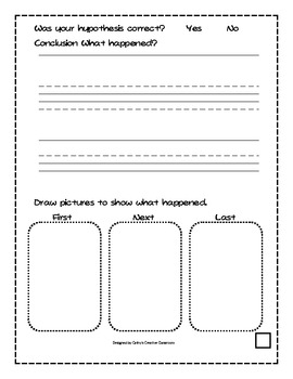 Science Experiment Worksheets by Cathy's Creative Classroom | TpT
