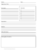 Science Experiment Worksheets