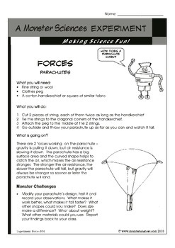 Science Experiment about Gravity - Parachutes by Monster Sciences