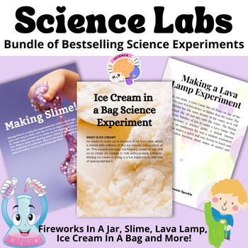 Preview of Science Experiments Bundle | Ice Cream | Slime | Lava Lamp | Fireworks In A Jar!