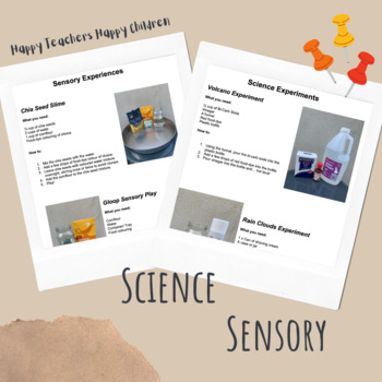 Preview of Science Experiments and Sensory Experiences Recipe