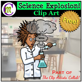 Preview of Science Explosion Clip Art | Oct 2017 Clip Artists Collab FREEBIE