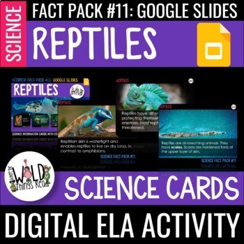 Preview of Science Fact Pack 11: Reptiles GOOGLE Task Cards