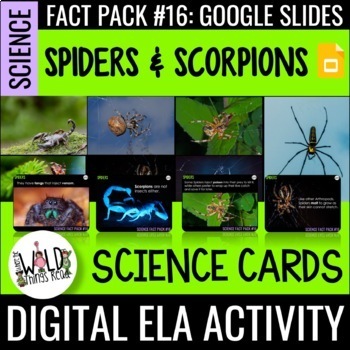 Preview of Science Fact Pack 16: Spiders & Scorpions GOOGLE Task Cards