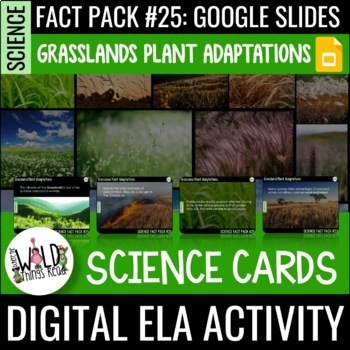 Preview of Science Fact Pack 25: Grasslands Plants GOOGLE Task Cards