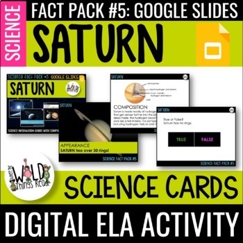 Preview of Science Fact Pack 5: Saturn GOOGLE Task Cards