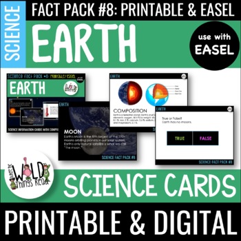 Preview of Science Fact Pack 8: Earth Printable Task Cards & Assessment