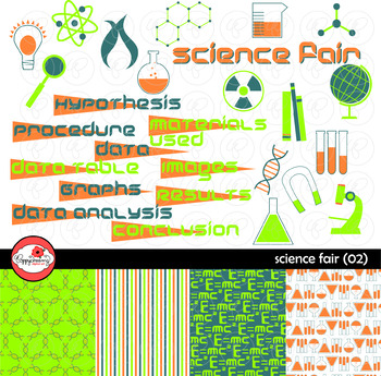 Preview of Science Fair (02) Clipart and Digital Paper by Poppydreamz