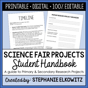 Preview of A Student's Guide to Research Projects | Printable, Digital & Editable