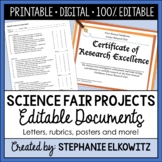 Science Fair Assistant: Letters, Rubrics, Timelines and mo