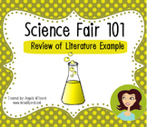 Science Fair 101: Review of Literature {Example Handout}