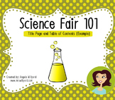 Science Fair 101: Title Page and Table of Contents {Exampl