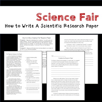 a research paper for science fair