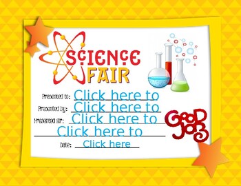 Preview of Science Fair Award 3