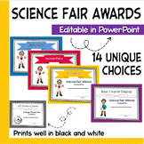 Science Fair Awards Any Age Templates Student Parent Volun