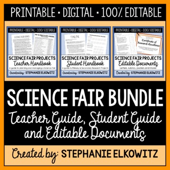 Preview of Science Fair Bundle | Printable, Digital & Editable