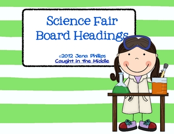 Preview of Science Fair Board Headings Freebie
