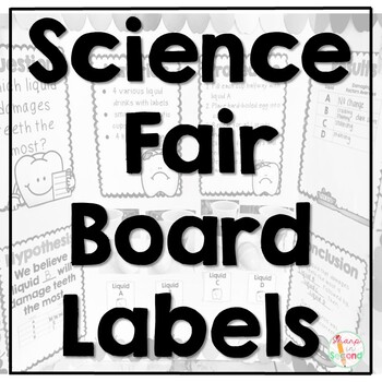 Preview of Science Fair Board Labels