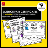 Science Fair Certificates - Editable PDF