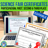 Science Fair Award Certificates | Editable