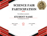 Science Fair Certification/Award