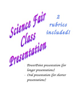 Preview of Science Fair Class Presentations