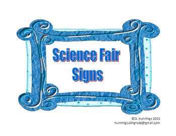 Preview of Science Fair Classroom Signs
