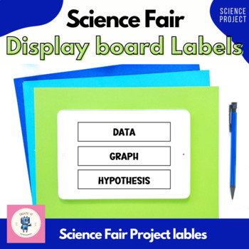 Science Fair Display Board Labels, Science Fair Project labels CB font