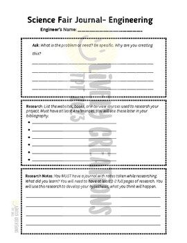 Preview of Science Fair Engineering Journal