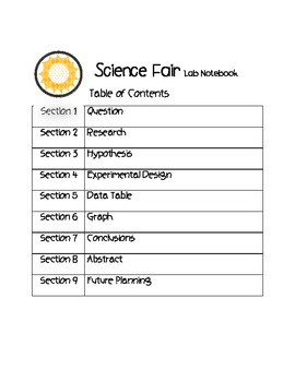 Preview of Science Fair Experiment Student Process Forms