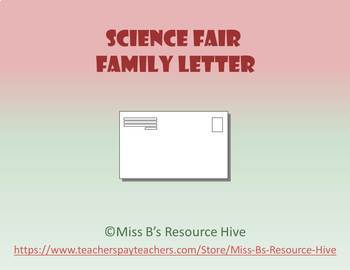 Preview of Science Fair Family Letter