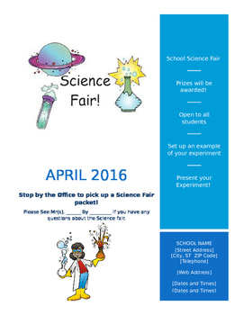 Preview of Science Fair Flyer
